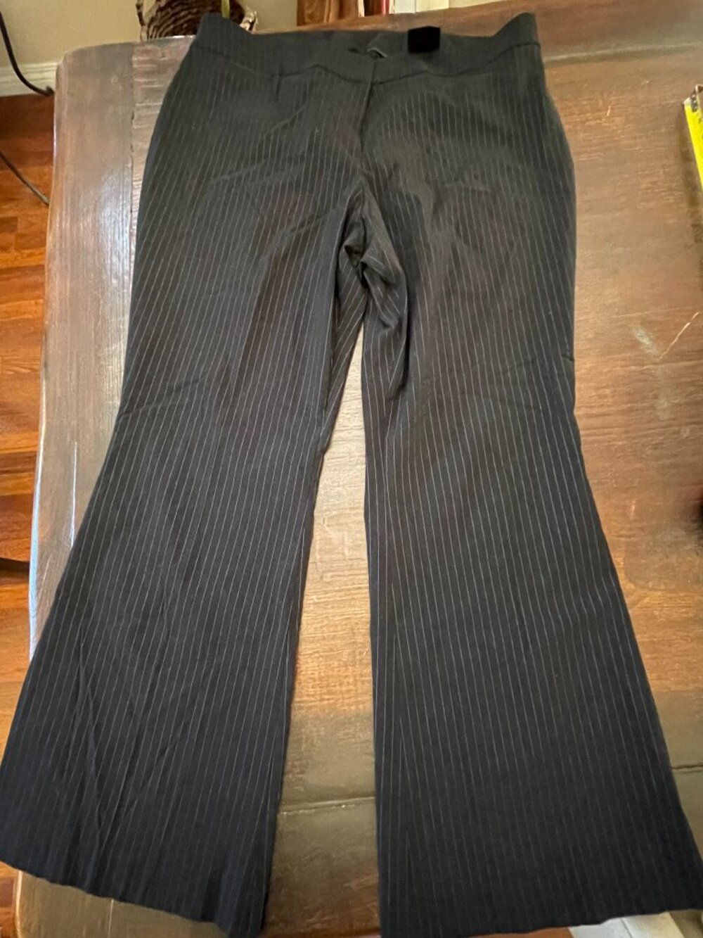 New Lane Bryant Black Pinstripe Wide Leg Pants/Trousers Career Business 16 NEW